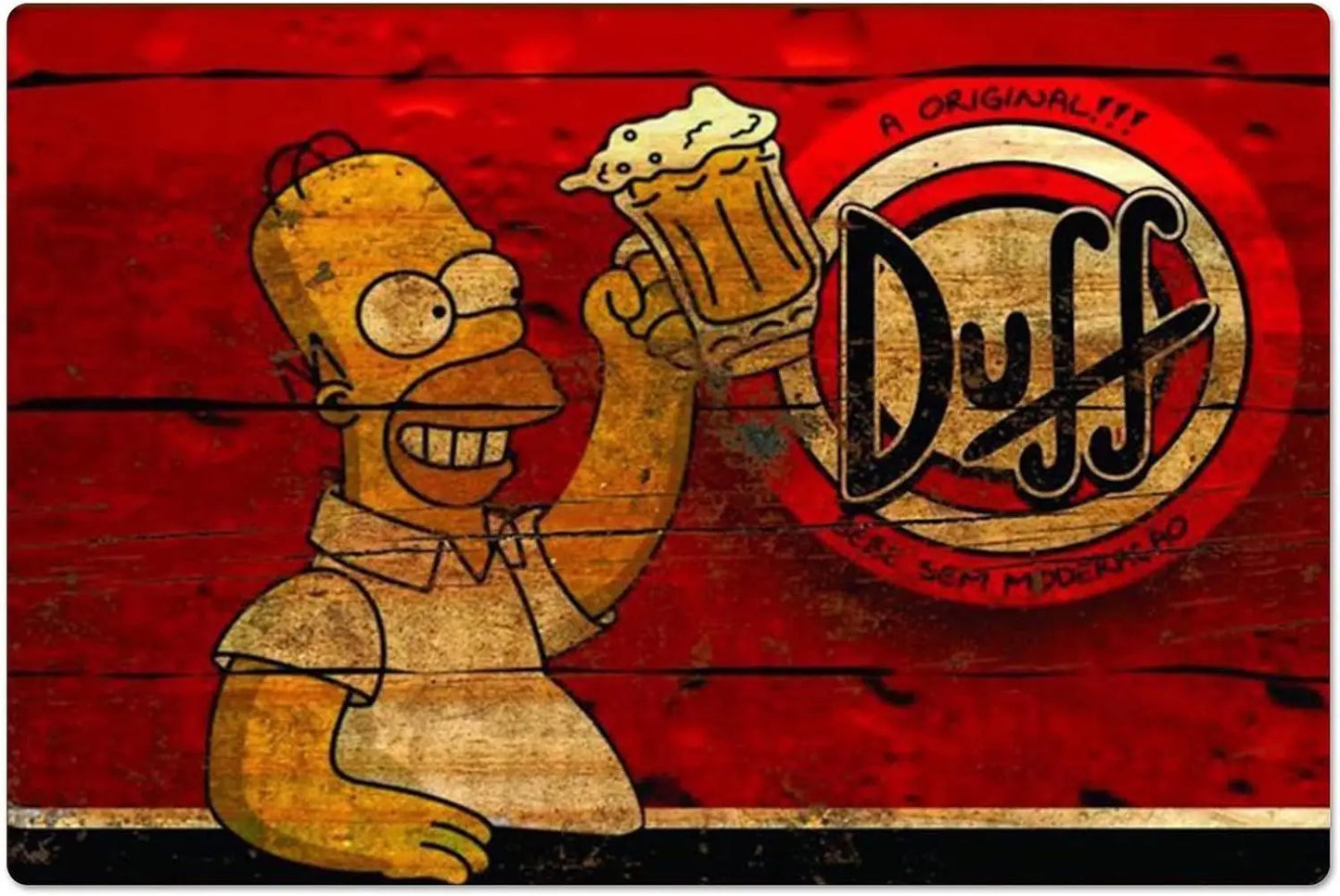 Plaque Métal Simpsons - Duff
