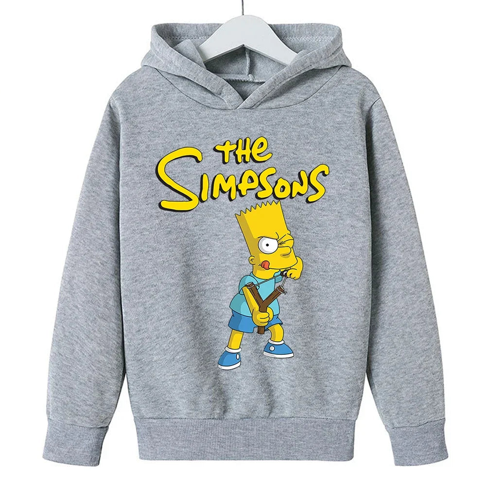 Sweat à Capuche Simpsons Enfant - Bart au Lance-Pierre
