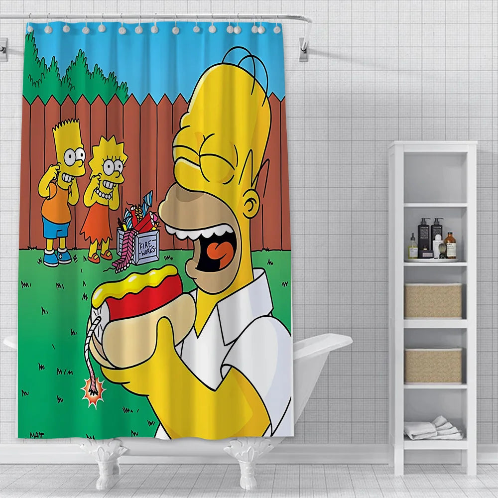 Rideau de Douche Simpsons - Homer Gourmand