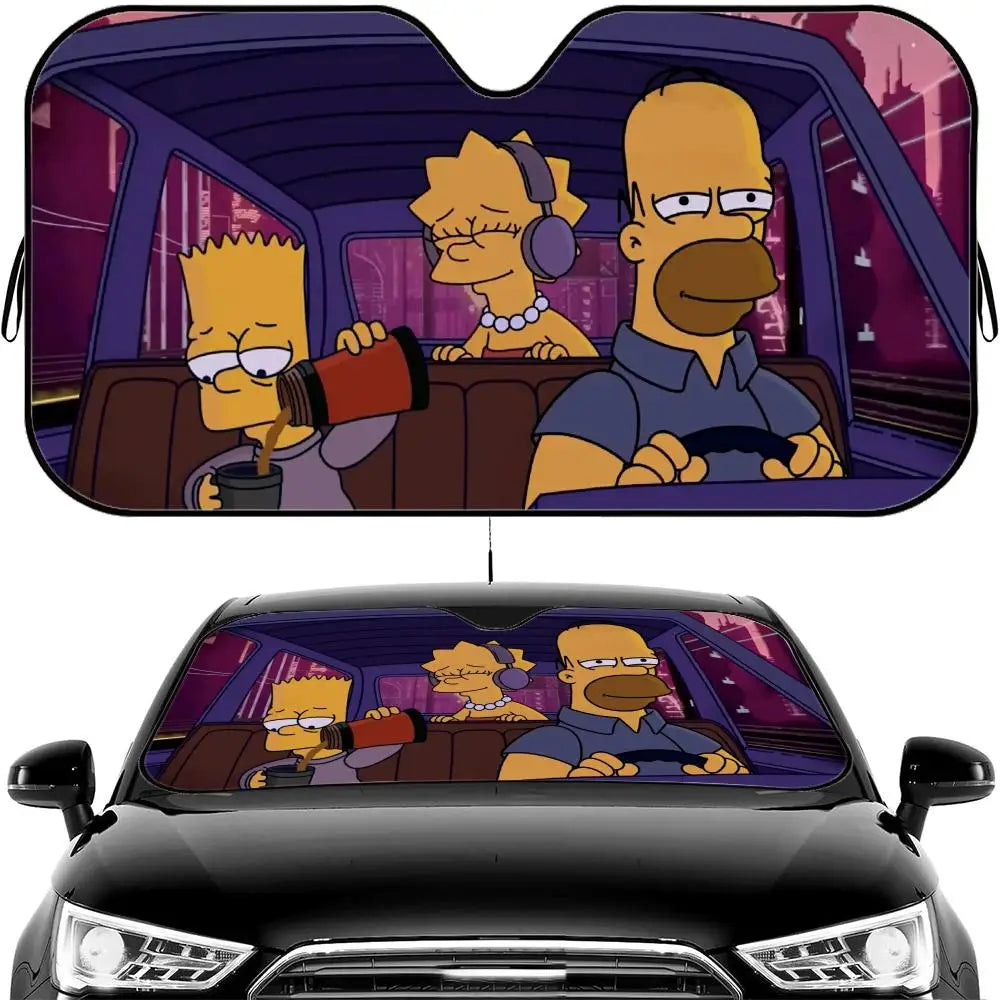 Pare-soleil Simpsons - Homer et Bart