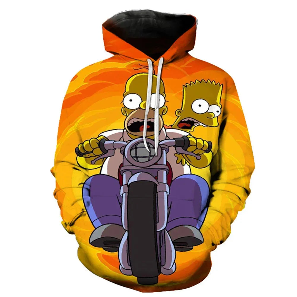 Sweat Simpsons - Balade en Moto