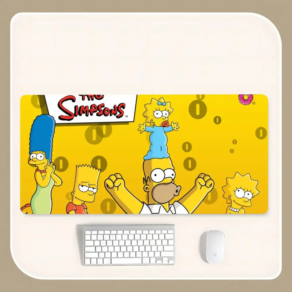 Tapis de Souris Gaming Simpsons - La Famille sur Fond Jaune