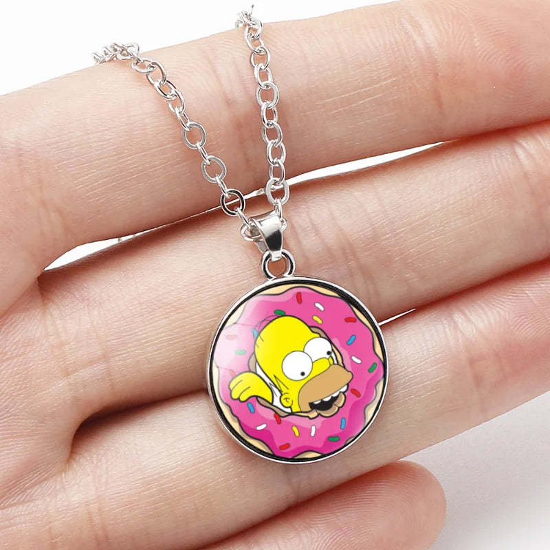 Collier Simpsons - Donuts et Homer