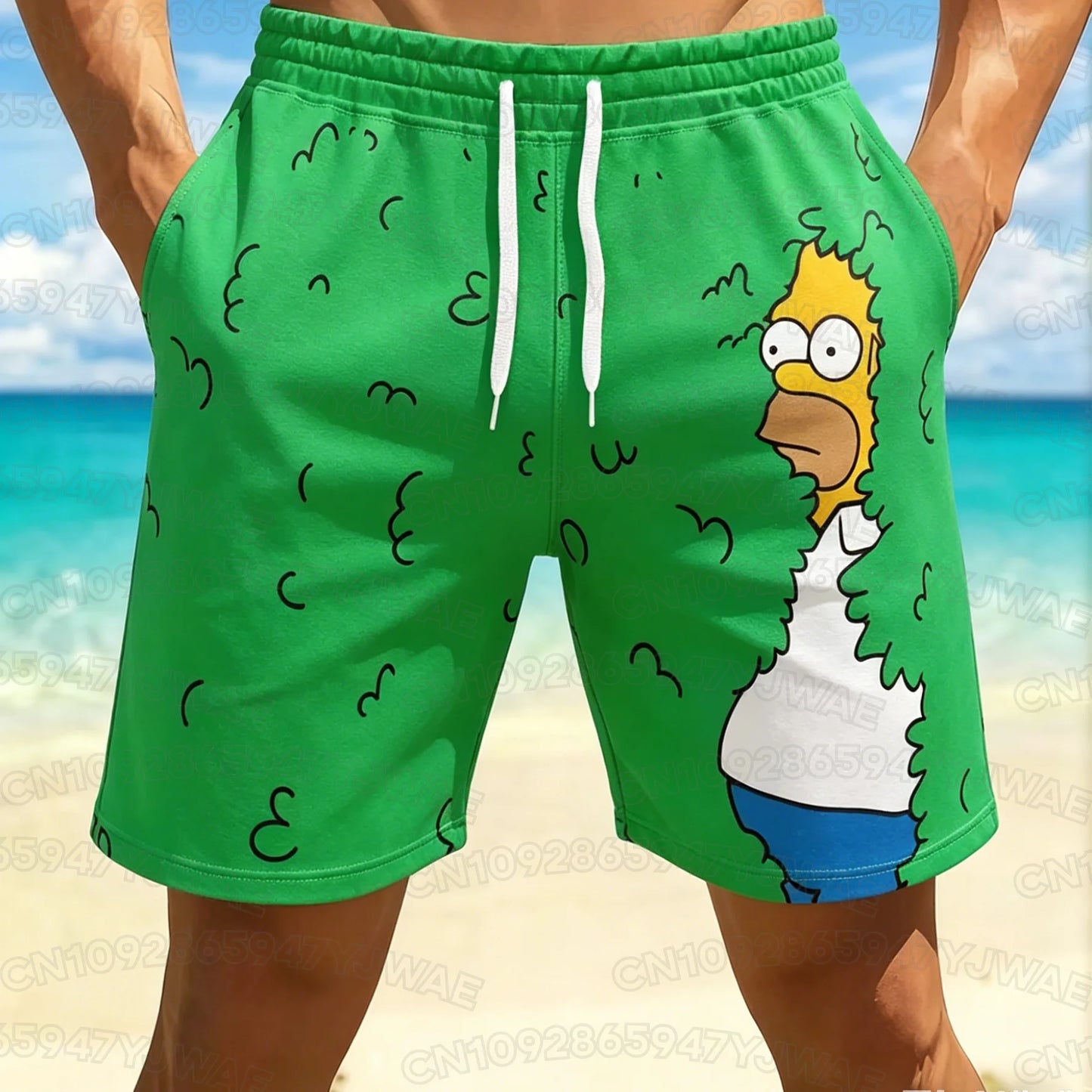 Short de Plage Simpsons - Homer Hawaïen