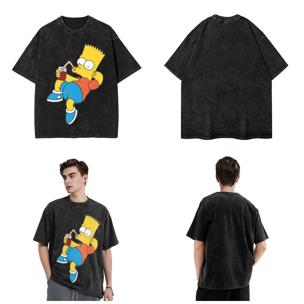 T-Shirt Simpsons - Bart Sirote un Jus