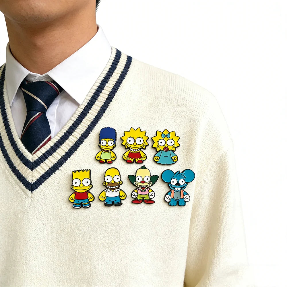 Lot de 7 Pin's Simpsons - Famille et Springfield