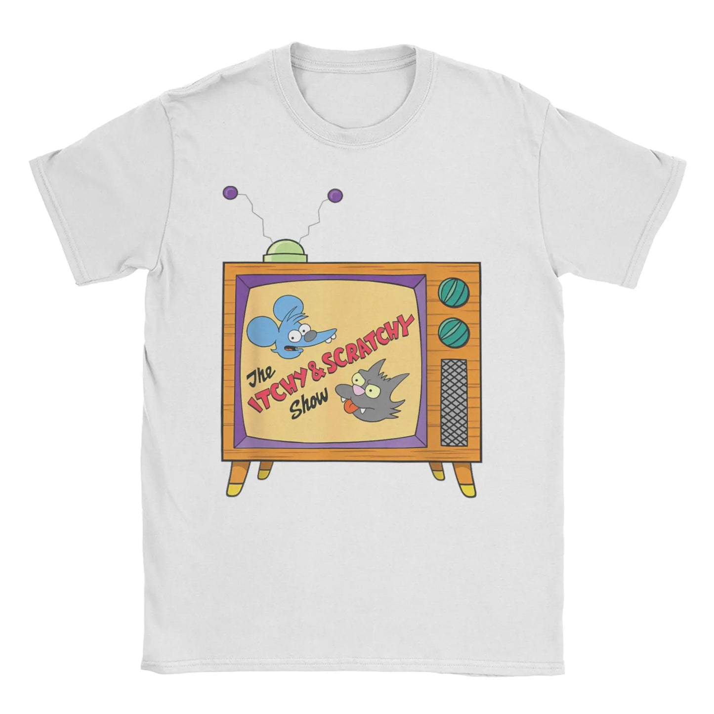 T-Shirt Simpsons - Itchy & Scratchy Télé Rétro