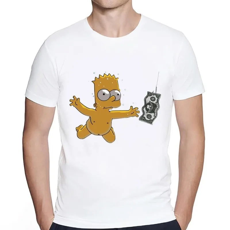 T-Shirt Simpsons - Bart Attrape un Billet