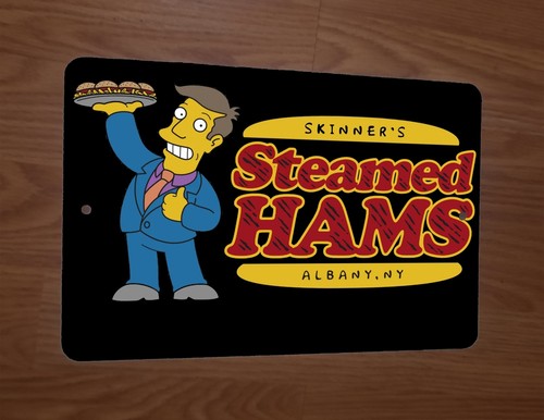 Plaque Décorative Simpsons en Métal - Steamed Hams