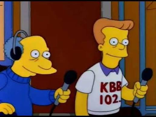 Bill et Marty : les DJ radio des Simpson