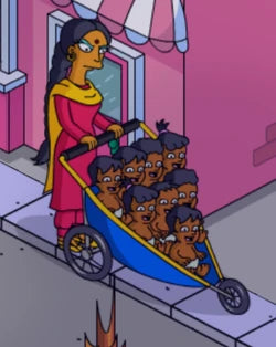 Manjula : la femme d'Apu et ses octuplés