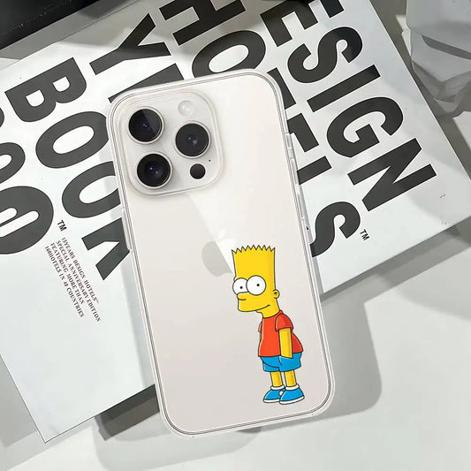 Coque iPhone Simpsons - Bart Transparente