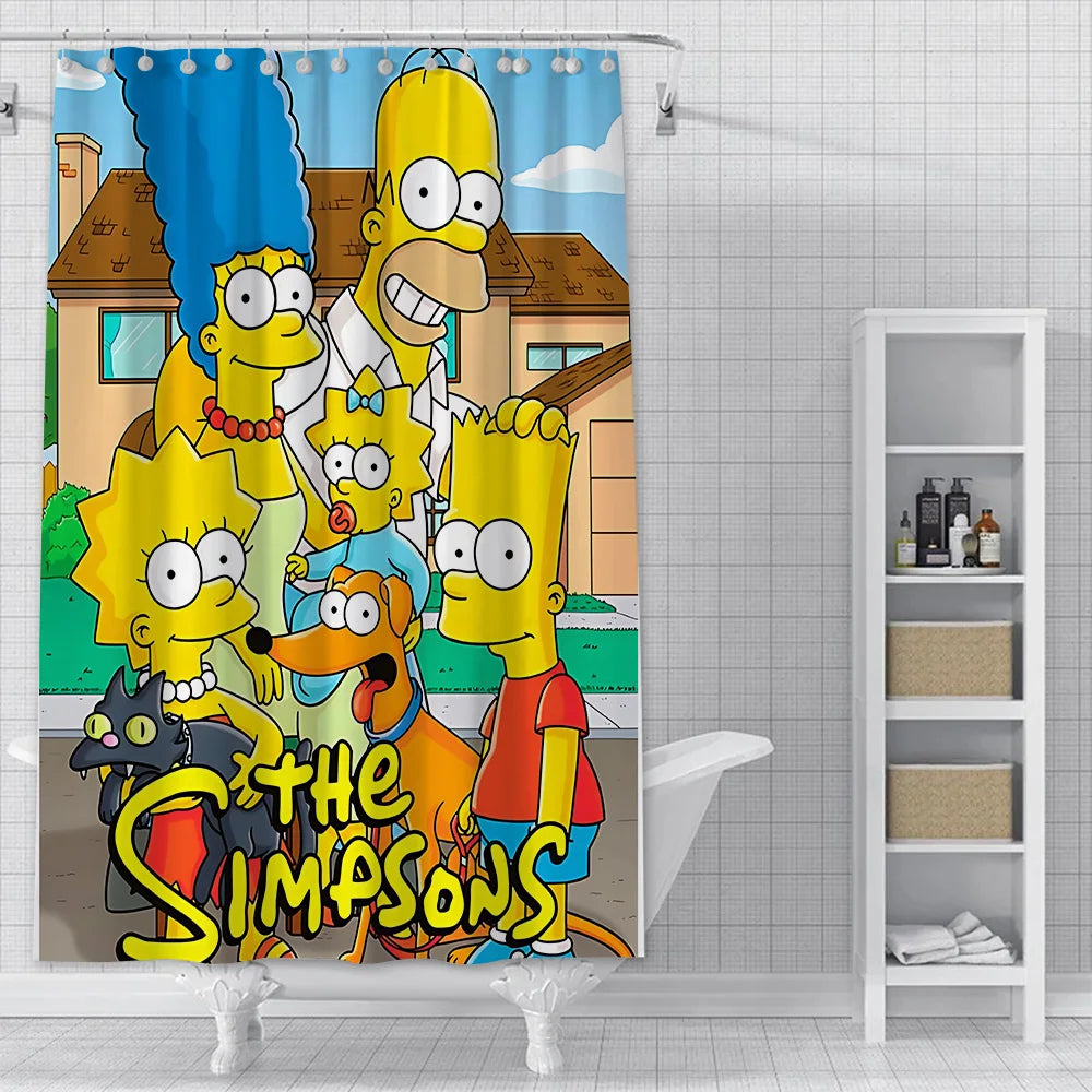 Rideau de Douche Simpsons - Famille au Complet