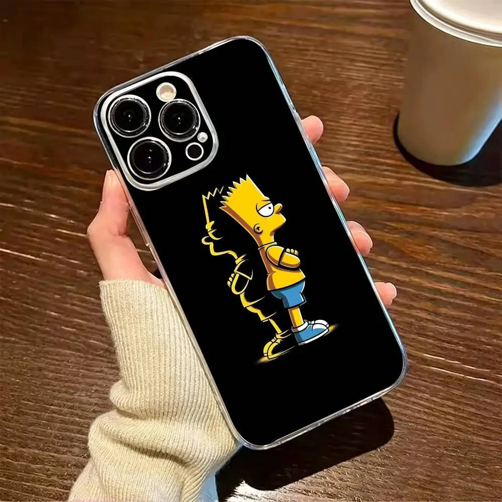 Coque iPhone Simpsons - Bart Néon