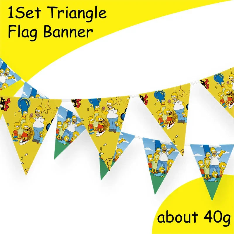 Guirlande Anniversaire Simpsons - Fanions