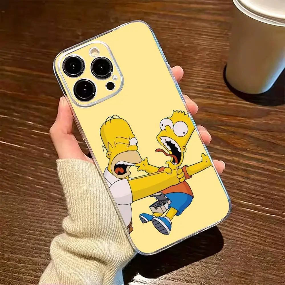 Coque iPhone Simpsons - Homer Étrangle Bart