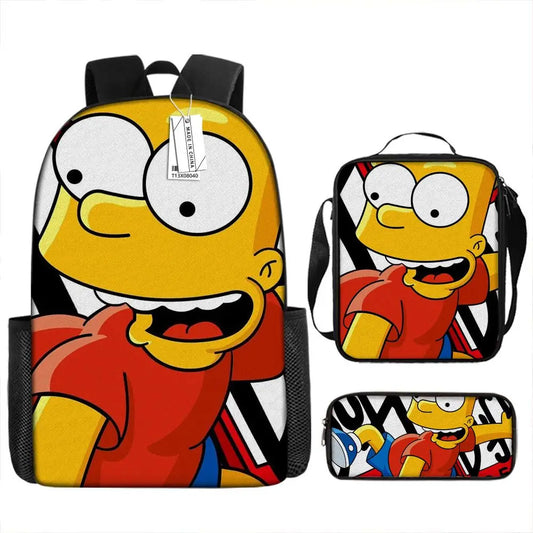 Ensemble Sac à Dos Simpsons 3 Pièces - Visage Homer
