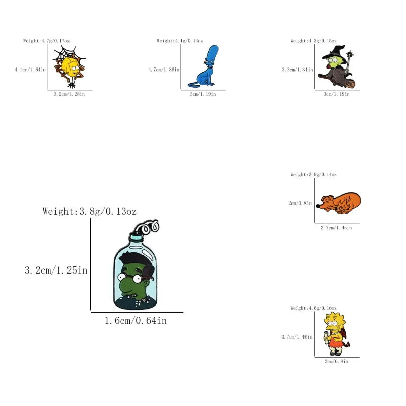 Lot de 6 Pin's Simpsons - Simpson Horror Show