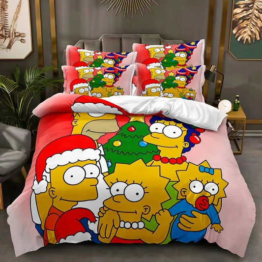 Housse de Couette Simpsons - Noël en Famille