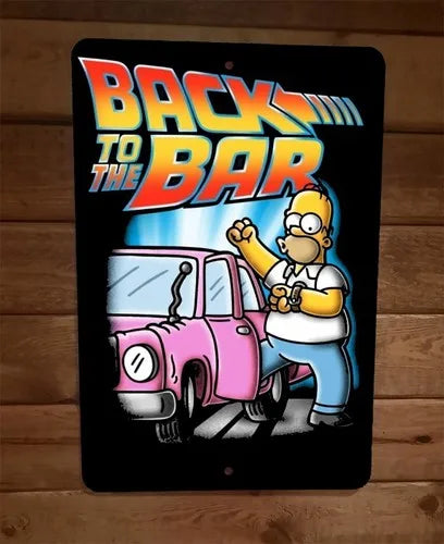 Plaque Métal Simpsons - Back to the Bar