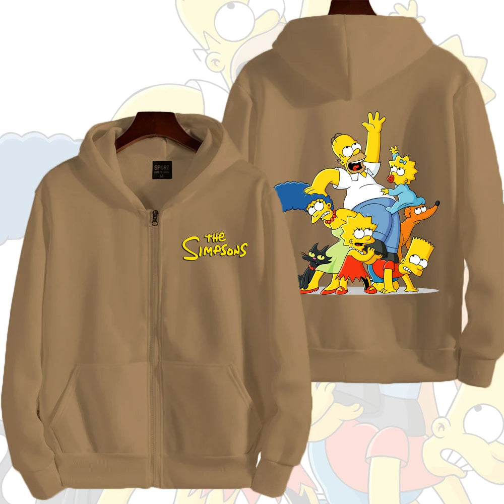 Sweat Simpsons - Famille Zippé