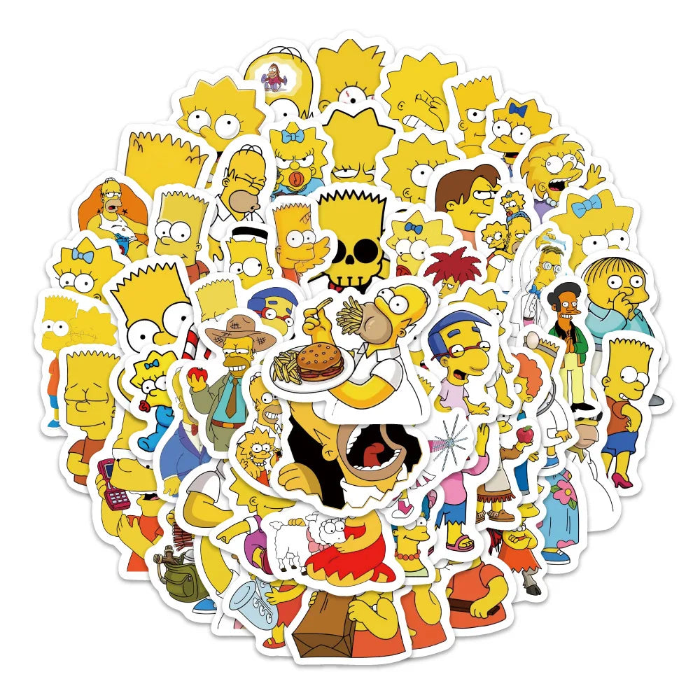 Stickers Simpsons - Lot Autocollants Assortis