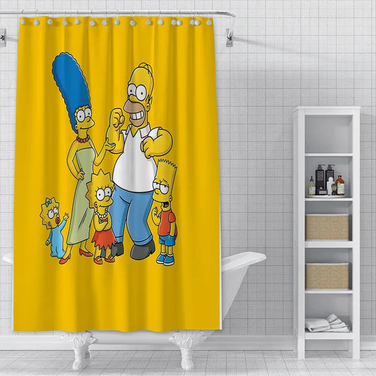 Rideau de Douche Simpsons - Famille en Jaune