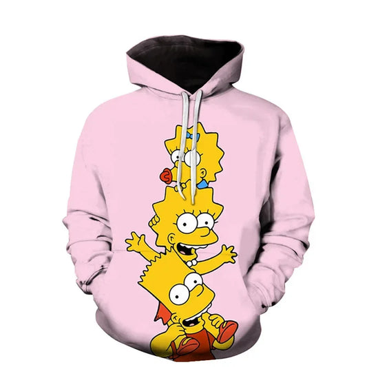 Pull à Capuche Simpsons - Bart Lisa et Maggie
