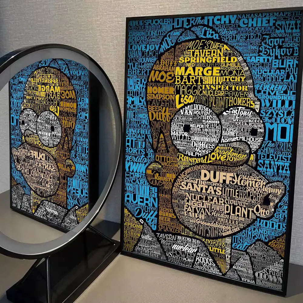 Poster Simpsons - Homer Typographie