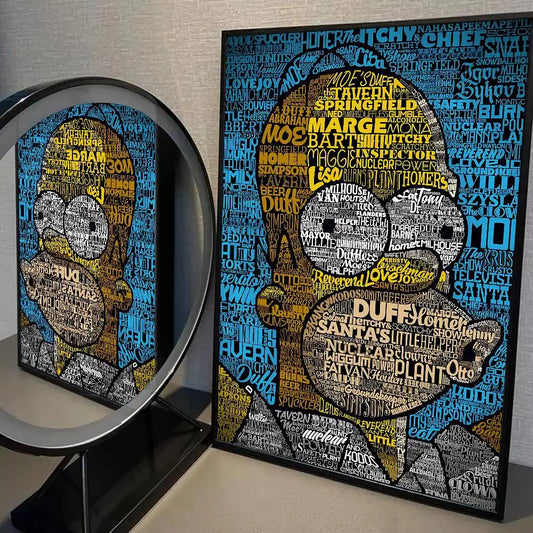 Poster Simpsons - Homer Typographie