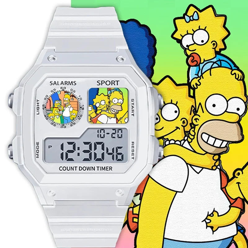 Montre Simpsons - Homer et sa Famille Blanc