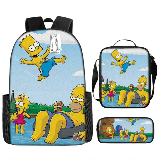 Ensemble Sac à Dos Simpsons 3 Pièces - Homer et Bart