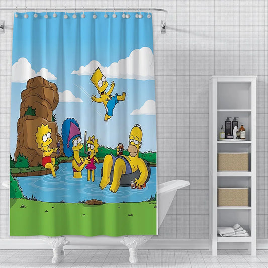 Rideau de Douche Simpsons - Homer et Bart
