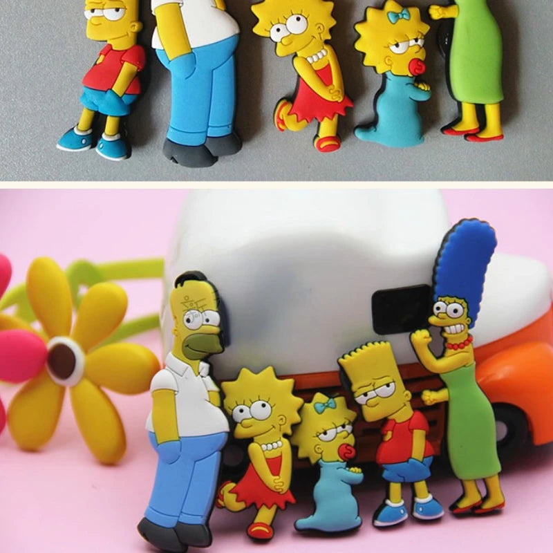 Lot de 5 Magnets Simpsons - Famille 3D
