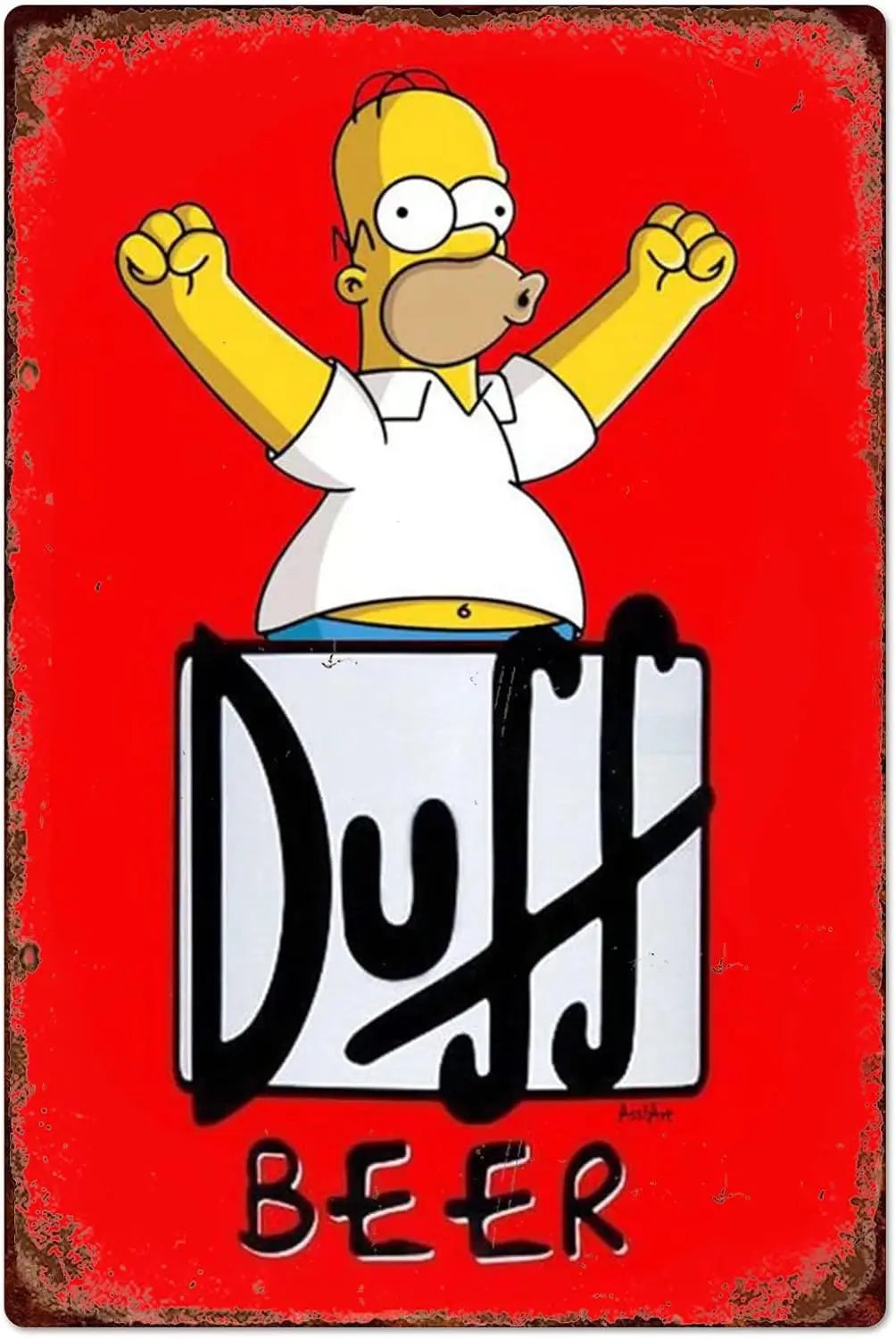 Plaque Métal Simpsons - Duff Beer