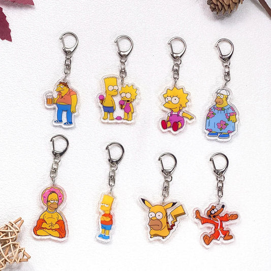 Lot Porte-Clés Simpsons - Acrylique