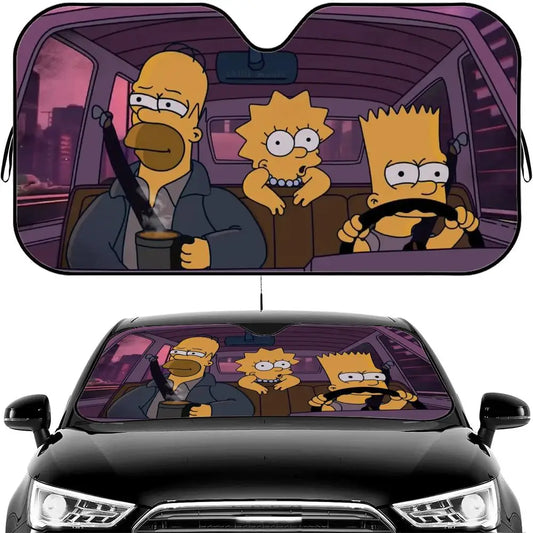 Pare-soleil Simpsons - Famille en Voiture