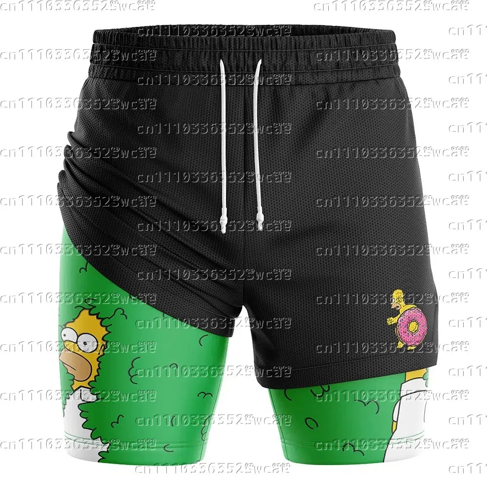 Short de Sport Simpsons - Homer 2-en-1