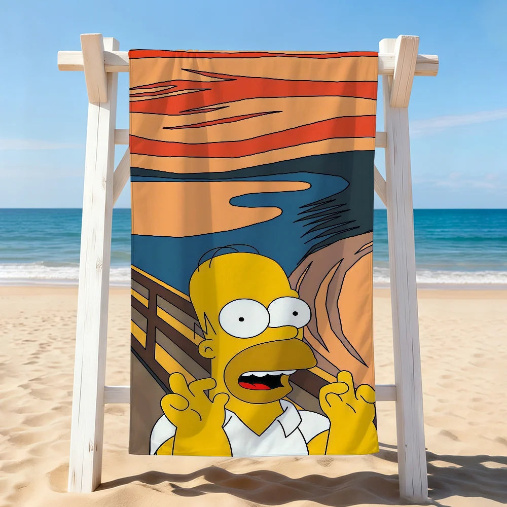Serviette de Plage Simpsons - Homer Coucher de Soleil