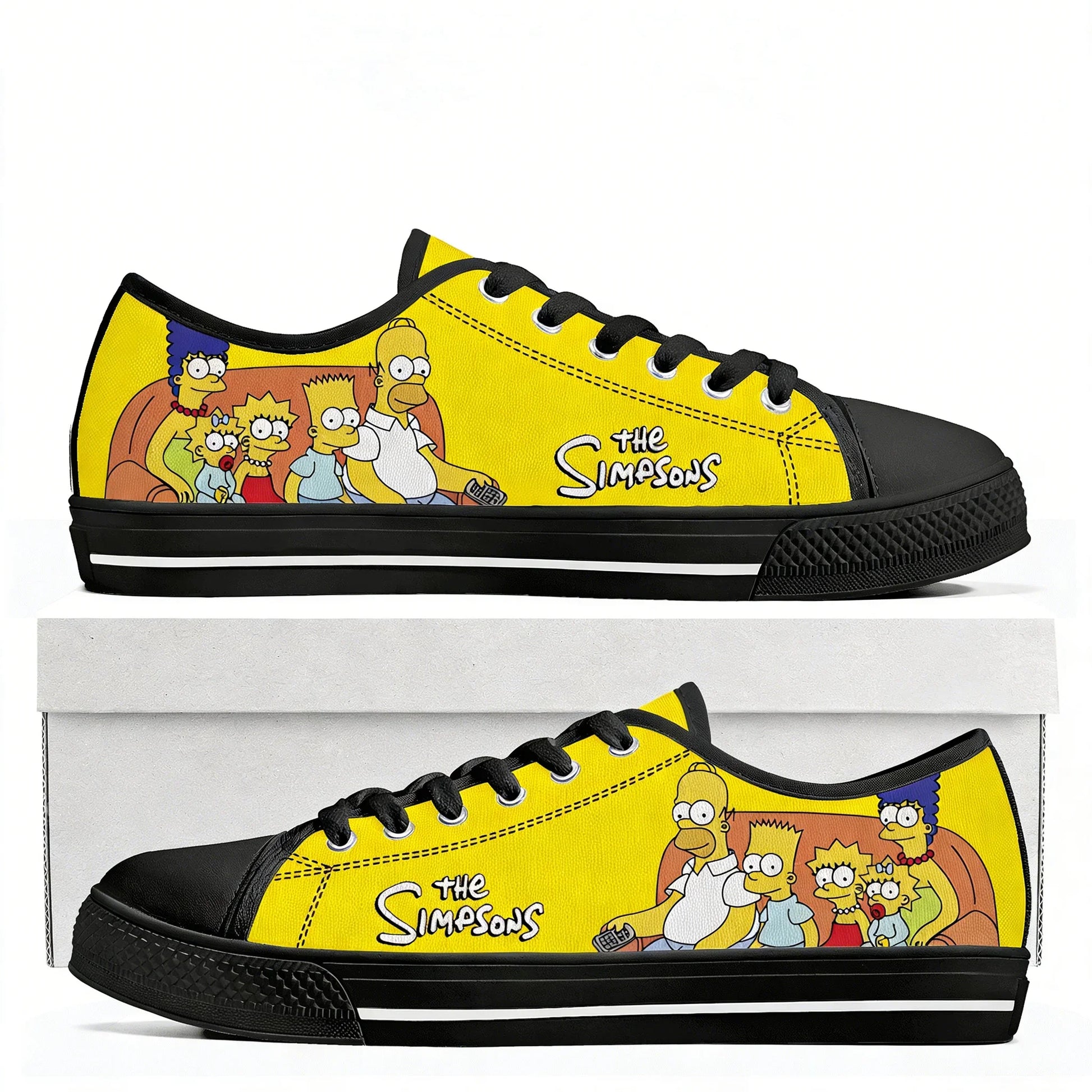 Baskets Simpsons - Famille au Canapé