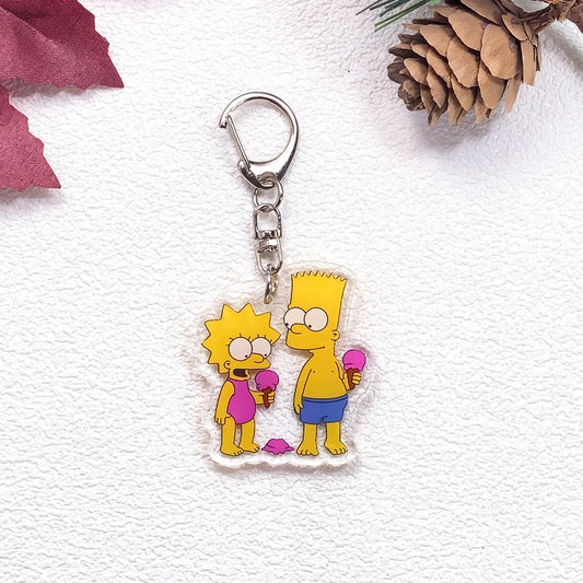 Porte-clés Bart et Lisa Simpson