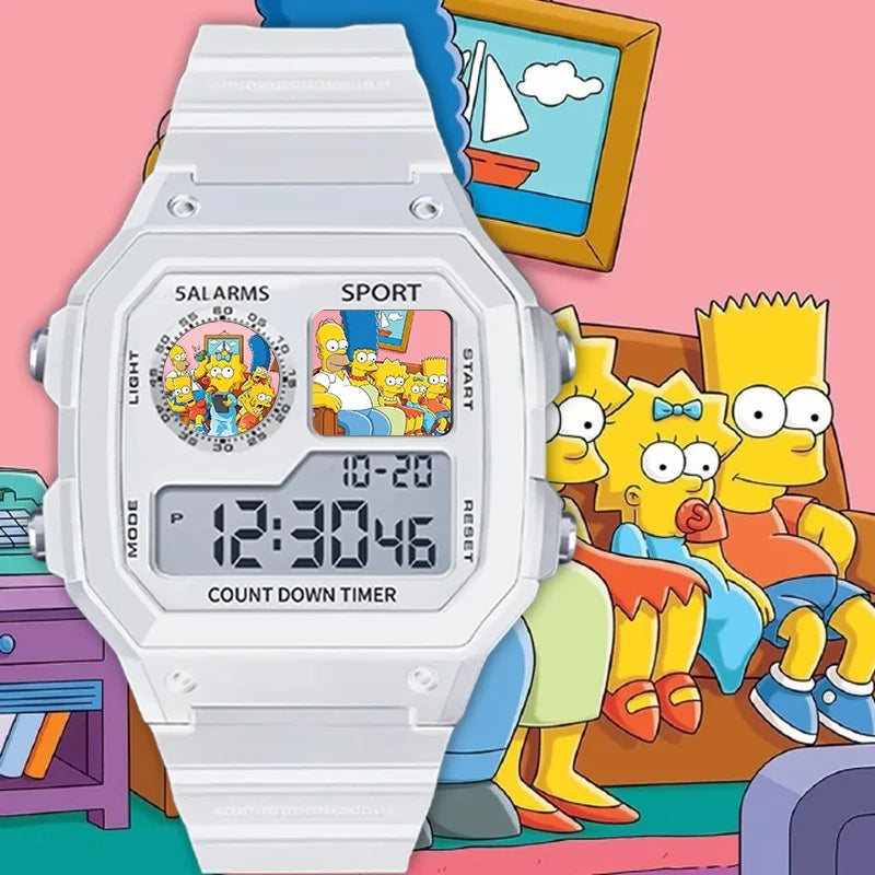 Montre Simpsons - Famille au Canapé Blanc