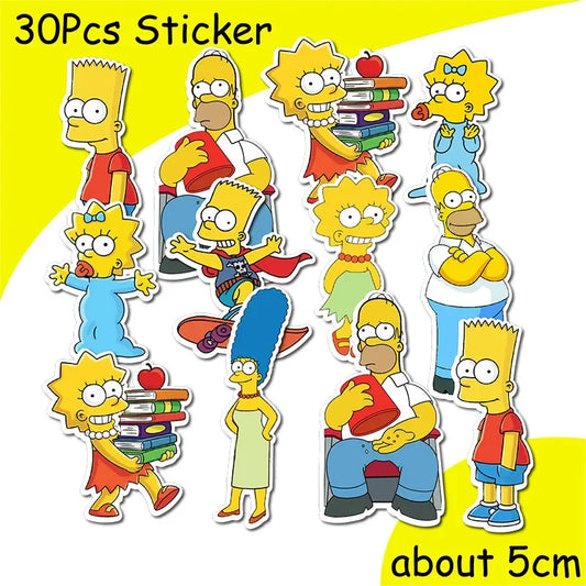 Stickers Anniversaire Simpsons - Lot de 30