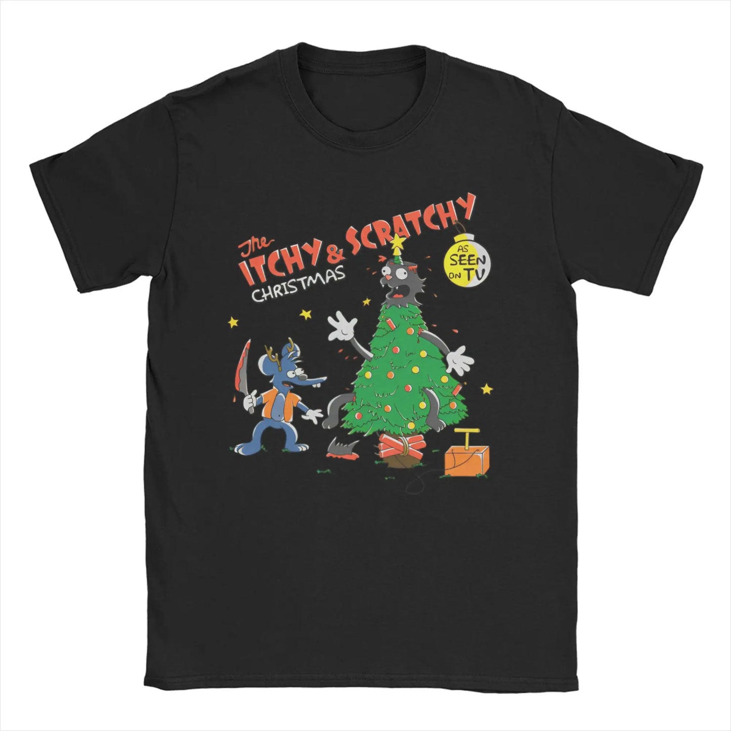 T-Shirt Simpsons - Itchy & Scratchy Noël