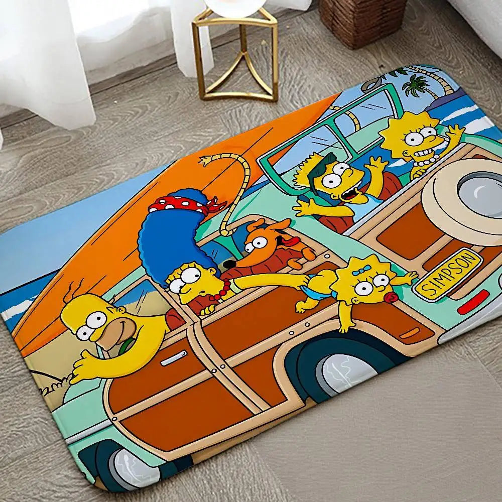 Tapis de Bain Simpsons - Famille en Van