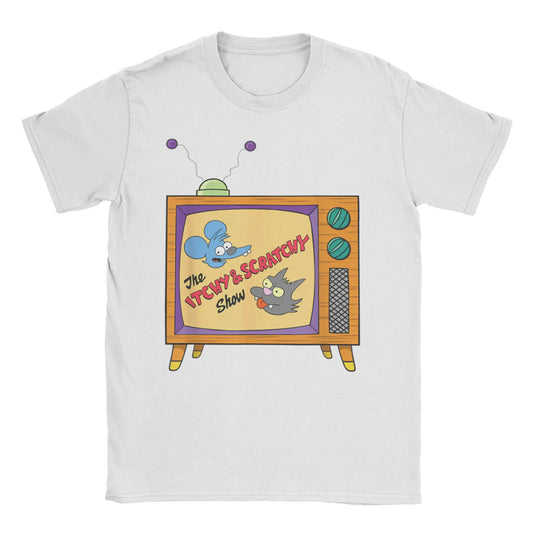 T-Shirt Simpsons - Itchy & Scratchy Télé Rétro