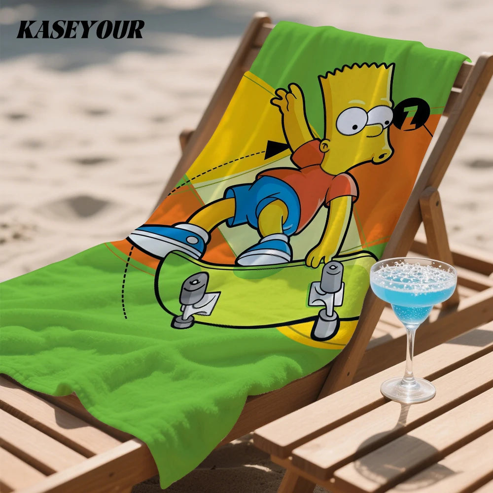 Serviette de Plage Simpsons - Bart Détente
