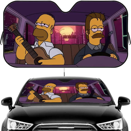 Pare-soleil Simpsons - Homer et Moe