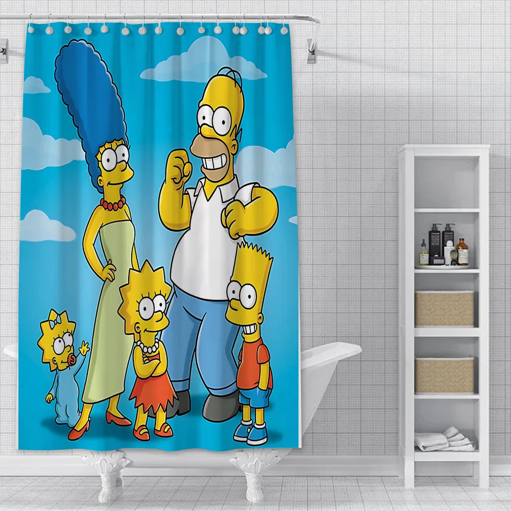 Rideau de Douche Simpsons - Portrait de Famille
