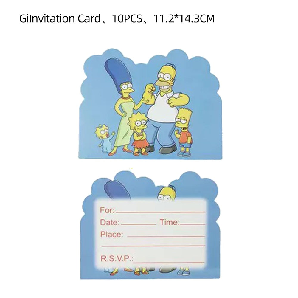 Cartes d'Invitation Simpsons